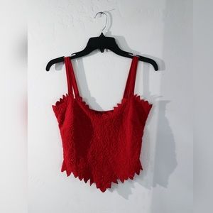 Vintage Embroidered Crop Top